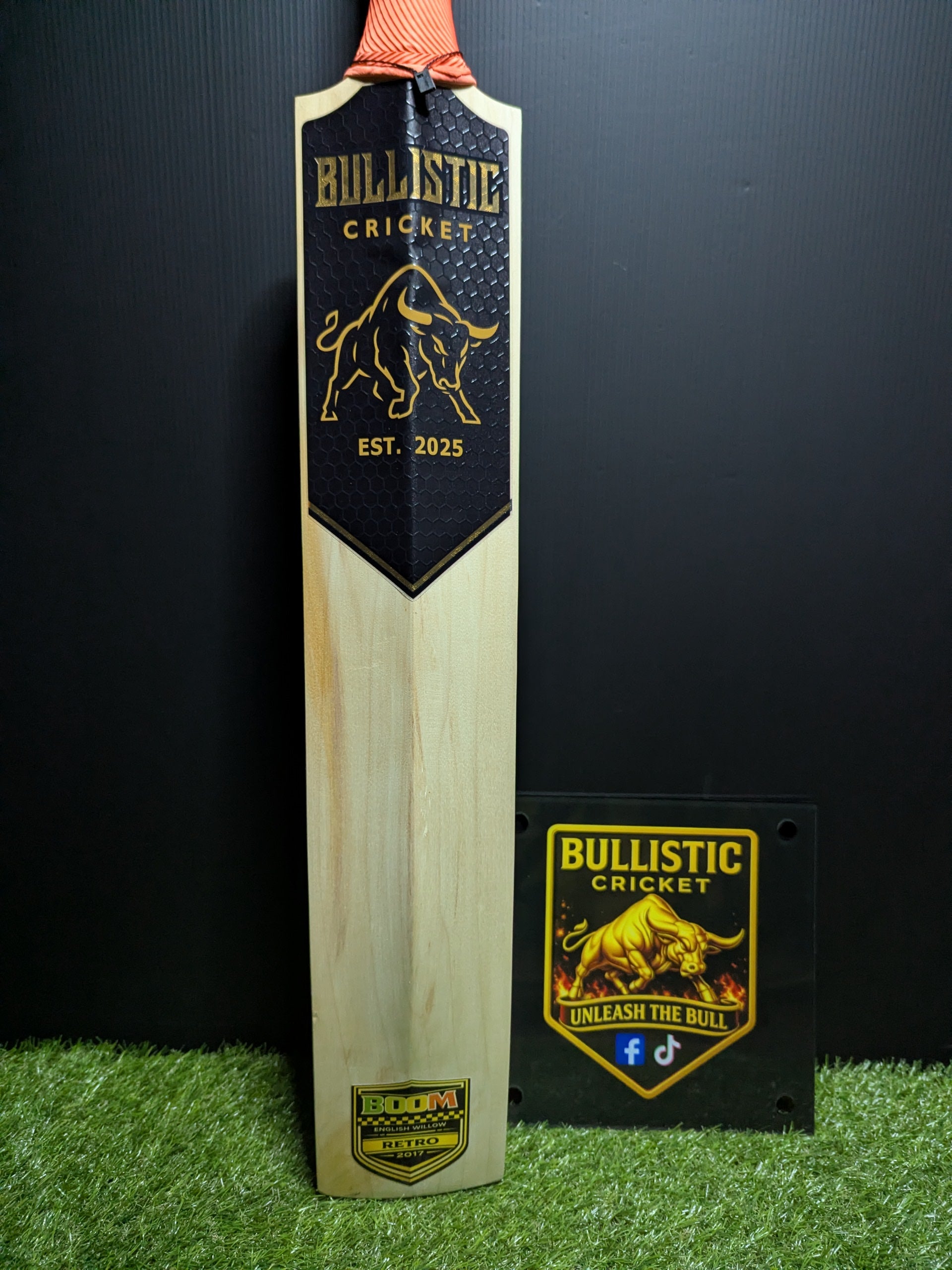 🏏 Bullistic BOOM Retro Grade 2 English Willow Cricket Bat 3lb 0oz 👀 1357g